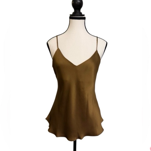 SilkSilky 100% Mulberry Silk Pajama Cami & Shorts Set in Coffee XS ☕️✨ - Picture 2 of 11